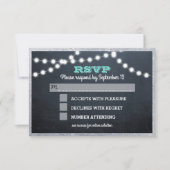 Cartons Réponse Panneau lumineux Turquoise Argent Bordure Arboresc (Devant)