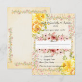 Cartons Réponse Papeterie de mariage pastel romantique (Devant / Derrière)