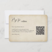 Cartons Réponse Papier antique ・ Élégant Mariage moderne (Devant)