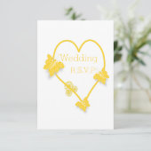 Cartons Réponse Papillon jaune Mariage de conception cardiaque (Debout devant)