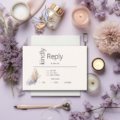 Cartons Réponse Papillon Simple Fantaisie Corail et Violet