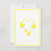 Cartons Réponse Papillons de couleur jaune Mariage de conception c (Dos)