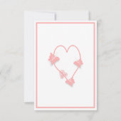 Cartons Réponse Papillons de couleur rose Mariage de conception ca (Dos)