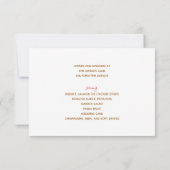 Cartons Réponse Papillons mariage au gâteau (Dos)