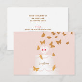 Cartons Réponse Papillons mariage au gâteau (Devant / Derrière)