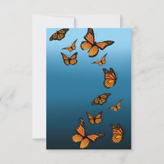 Cartons Réponse Papillons Monarque Blue Ombre (Dos)