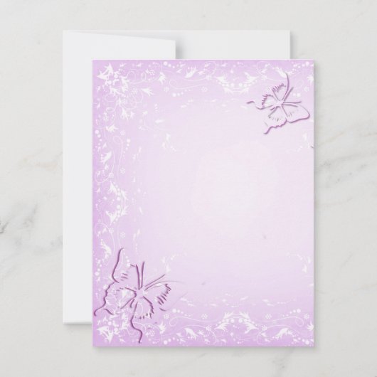 Cartons Réponse Papillons roses (Dos)