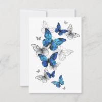Papillons volants bleus Morpho