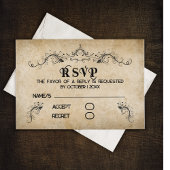 Cartons Réponse Parchemin vintage Rustique