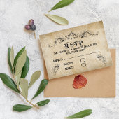 Cartons Réponse Parchemin vintage Rustique