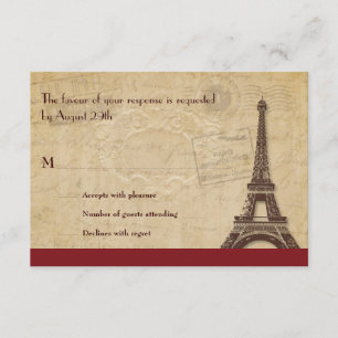 Cartons Réponse Paris Destination Wedding Response