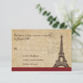 Cartons Réponse Paris Destination Wedding Response (Debout devant)