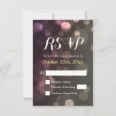 Cartons Réponse Parties scintillant Bokeh Sparkle Mariage Fête des (Devant)