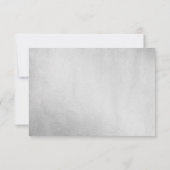 Cartons Réponse Parties scintillant d'argent Floral Violet mariage (Dos)