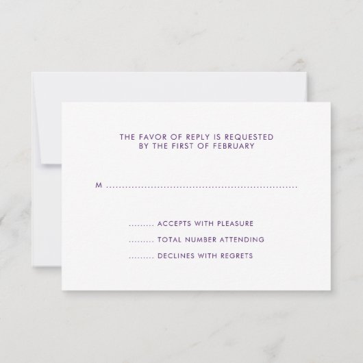 Cartons Réponse Parties scintillant de Faux d'argent violet (Dos)