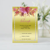 Cartons Réponse Parties scintillant Diamond Classy Fleurs d'aquare (Debout devant)