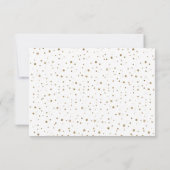 Cartons Réponse Parties scintillant d'or pin et confetti mariage d (Dos)