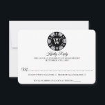 Cartons Réponse Parties scintillant en argent Monogram Poker Chip<br><div class="desc">Célébrez dans le style avec ces cartes de réponse mariage à thème casino tendance. Le design est facile à personnaliser avec votre propre libellé et votre famille et vos amis seront ravis quand ils recevront ces fabuleux RSVP mariages.</div>
