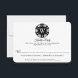 Cartons Réponse Parties scintillant en argent Monogram Poker Chip<br><div class="desc">Célébrez dans le style avec ces cartes de réponse mariage à thème casino tendance. Le design est facile à personnaliser avec votre propre libellé et votre famille et vos amis seront ravis quand ils recevront ces fabuleux RSVP mariages.</div>