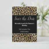CARTONS RÉPONSE PARTIES SCINTILLANT EN ARGENT NOIR LEOPARD ENREGIS (Debout devant)