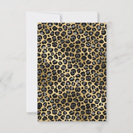 CARTONS RÉPONSE PARTIES SCINTILLANT EN ARGENT NOIR LEOPARD ENREGIS (Dos)