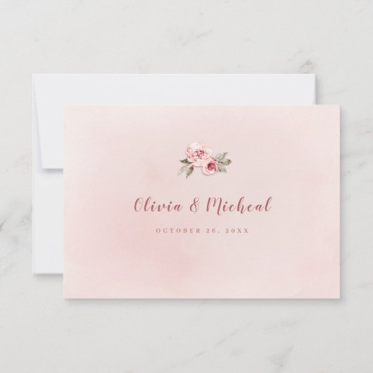 Cartons Réponse Parties scintillant en or rose étincelante et mari (Dos)