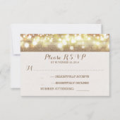 Cartons Réponse parties scintillant rêveuse lumières mariage roman (Devant)