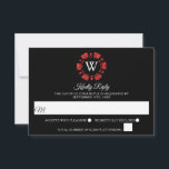 Cartons Réponse Parties scintillant rouge Monogram Poker Chip Casi<br><div class="desc">Célébrez dans le style avec ces cartes de réponse mariage à thème casino tendance. Le design est facile à personnaliser avec votre propre libellé et votre famille et vos amis seront ravis quand ils recevront ces fabuleux RSVP mariages.</div>