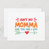 Cartons Réponse Pas de maman comme celle que j'ai eu maman Love Re (Devant / Derrière)