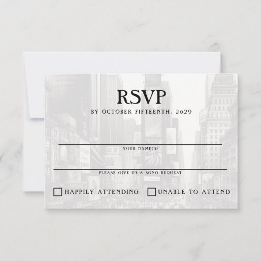 Cartons Réponse Passeport de New York (Devant)