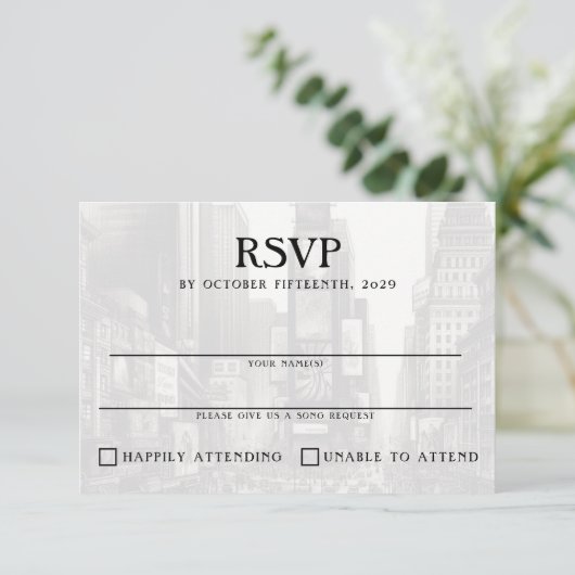 Cartons Réponse Passeport de New York (Debout devant)