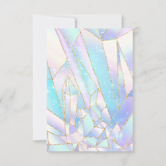 CARTONS RÉPONSE PASTEL BLACK CRYSTAL ENREGISTRER LA DATE (Dos)