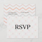 Cartons Réponse Pastel Peach et crème géométrique (Devant / Derrière)