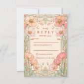 Cartons Réponse Pastel Poppy Garden Wedding (Devant)