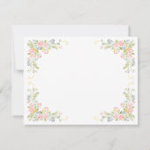 Cartons Réponse Pastel Rococo Garden Ornate Floral Wedding (Dos)