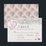 Cartons Réponse pâtisserie Paris Pink Bat mitzvah<br><div class="desc">Cette mignonne carte à thème de café/boulangerie/pâtisserie Bat mitzvah RSVP/réponse/réponse dispose d'une boîte rose et de gâteaux/desserts sur un stand de gâteaux. L'envers est orné d'un arrière - plan rose clair aux motifs floraux. Personnalisez-vous pour répondre à vos besoins. Vous pouvez trouver d'autres produits correspondants dans mon magasin.</div>