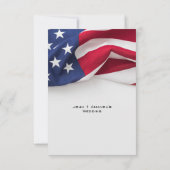 Cartons Réponse PATRIOTIC American Flag Wedding QR code Reply Card (Dos)