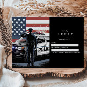 Cartons Réponse Patriotic Police Officer Graduation