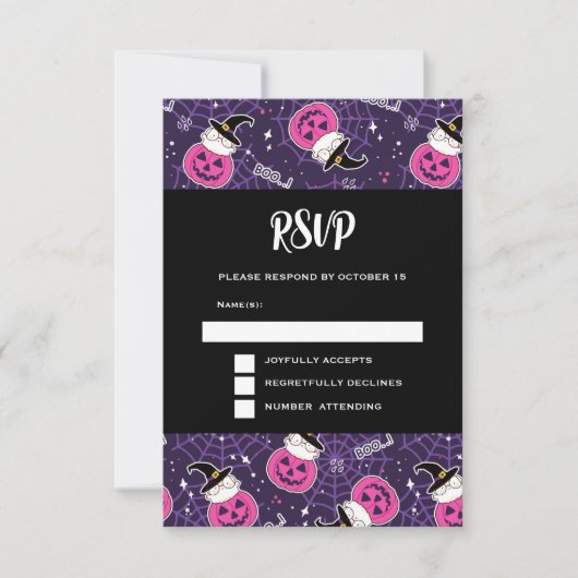 Cartons Réponse Patters de Cute Cats et Pumkins (Devant)