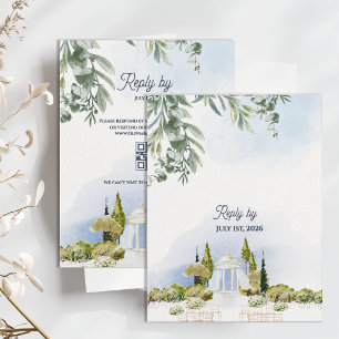 Cartons Réponse Pavillon de jardin de domaine mariage extérieur co