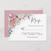 Cartons Réponse Pays Dusty Rose Floral (Devant / Derrière)