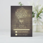 Cartons Réponse Pays rustique floral maçonnerie mariage de pot RSV (Debout devant)