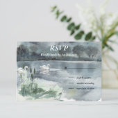 Cartons Réponse Paysage des lacs aux cygnes (Debout devant)