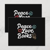 Cartons Réponse Peace Looks Geeky & Cute Reading (Devant / Derrière)