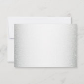 Cartons Réponse Peach Floral Silver Glitter Modern Wedding Party (Dos)