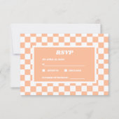 Cartons Réponse Peach Fuzz Blanc À damiers En vichy Motif (Devant)