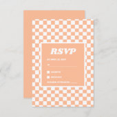 Cartons Réponse Peach Fuzz Blanc À damiers En vichy Motif (Devant / Derrière)
