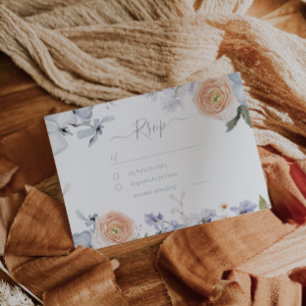 Cartons Réponse Peach Fuzz Dusty Blue Mariage tendance