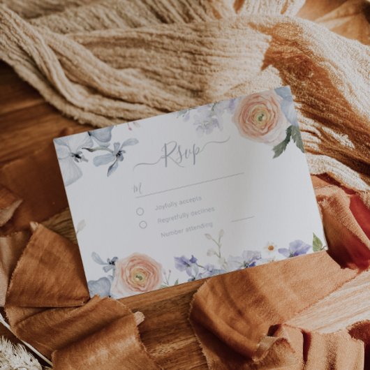 Cartons Réponse Peach Fuzz Dusty Blue Mariage tendance