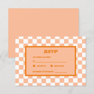 Cartons Réponse Peach Fuzz Orange À damiers En vichy Motif